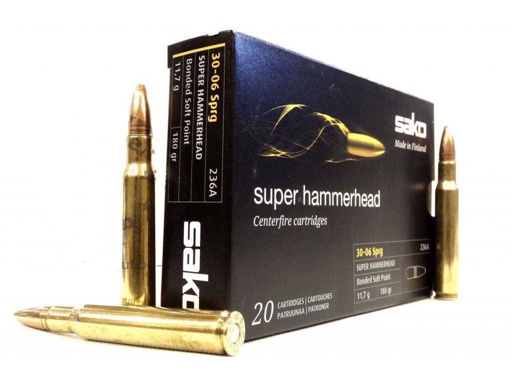 Náboj kulový SAKO 30-06 Sprg., Super Hammerhead 11,7g