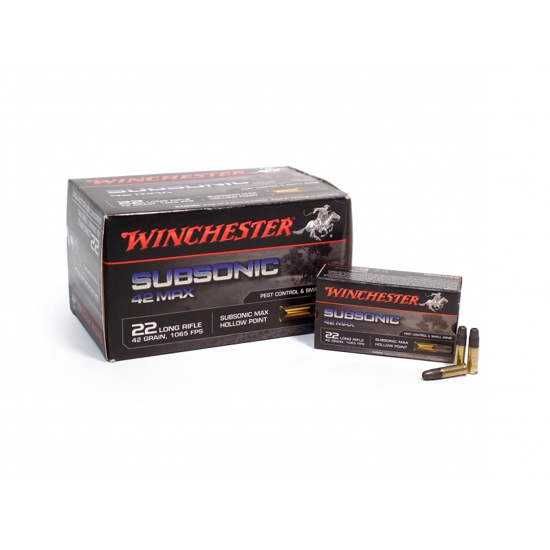 Náboj kulový Winchester Subsonic 22 LR, HP 42GR