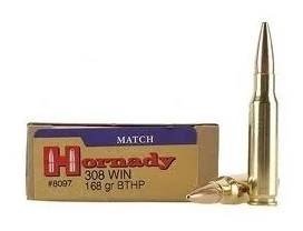 Náboj kulový HORNADY Match, 308 Win., BTHP 168 GR